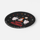 Custom Business Name, Text & Ghost Halloween ペーパープレート (アングル)