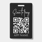 Custom Business Personalized Payment QR codes バッジ (裏面)