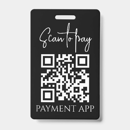 Custom Business Personalized Payment QR codes バッジ (正面)
