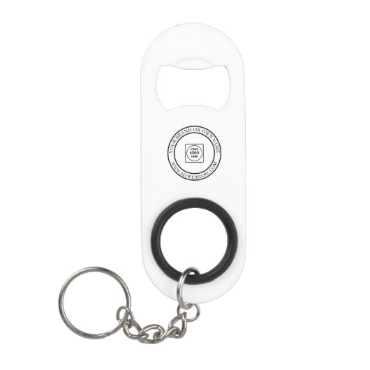 Custom Business Promo Bottle Opener Keychains キーホルダー栓抜き (正面)