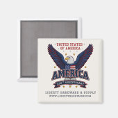 Custom Business Promo Magnet USA 250 Name マグネット (正面/裏面)
