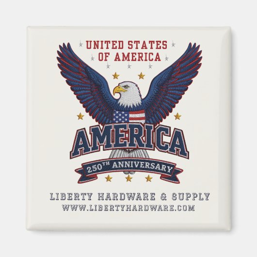 Custom Business Promo Magnet USA 250 Name マグネット (正面)