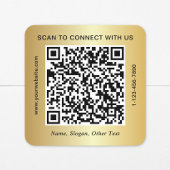 Custom Business QR Code Gold スクエアシール