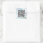 Custom Business QR Code Holographic Marketing スクエアシール (バッグ)