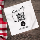 Custom Business QR Code Scan Me Cocktail スタンダードカクテルナプキン