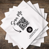 Custom Business QR Code Scan Me Cocktail スタンダードカクテルナプキン