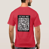 Custom Business QR Code Scan Me  Tシャツ (裏面)