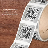 Custom Business QR Code Silver スクエアシール