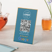 Custom Business Review QR Code Logo 台座サイン (インサイチュ)