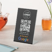 Custom Business Review QR Code Logo 台座サイン (インサイチュ)