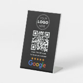 Custom Business Review QR Code Logo 台座サイン (正面)