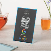Custom Business Review QR Code Logo 台座サイン (インサイチュ)