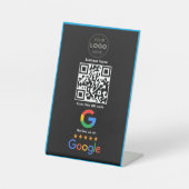 Custom Business Review QR Code Logo 台座サイン (正面)