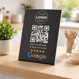 Custom Business Review QR Code Logo 台座サイン