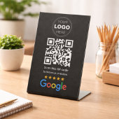 Custom Business Review QR Code Logo 台座サイン