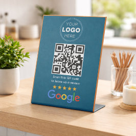 Custom Business Review QR Code Logo 台座サイン