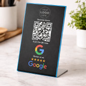 Custom Business Review QR Code Logo 台座サイン