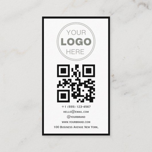 Custom Business Review QR Code Logo 名刺 (裏面)