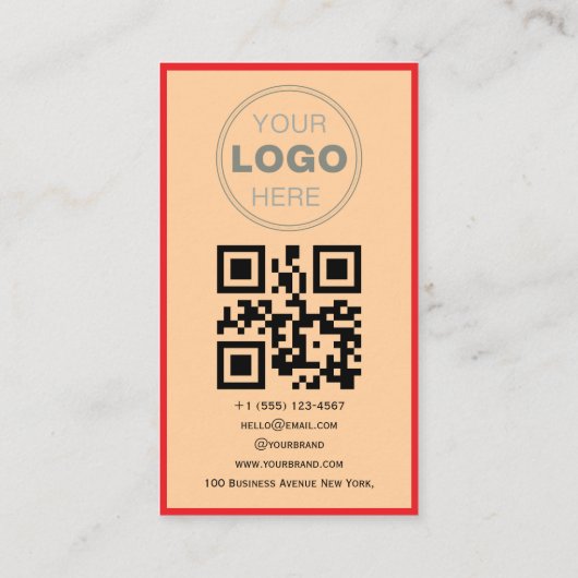 Custom Business Review QR Code Logo 名刺 (裏面)