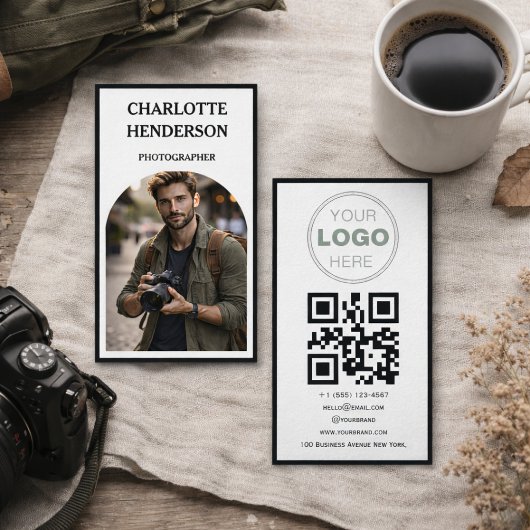 Custom Business Review QR Code Logo 名刺