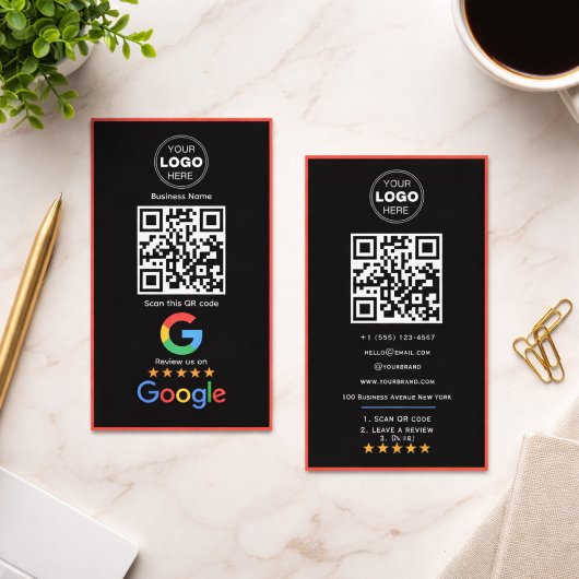 Custom Business Review QR Code Logo 名刺
