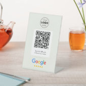 Custom Business Review QR Code Logo Pedestal Sign 台座サイン (インサイチュ)