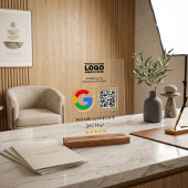 Custom Business Review Sign with QR Code & Logo アクリルサイン
