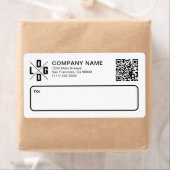 Custom Business Shipping Logo & QR Code ラベル (インサイチュ)