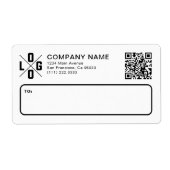 Custom Business Shipping Logo & QR Code ラベル (正面)