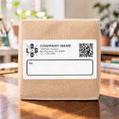 Custom Business Shipping Logo & QR Code ラベル