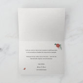 Custom Business Snow Branches Berries Holiday カード (内部)