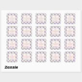 Custom Business Sticker for Handmade Lavender Soap スクエアシール (シート)
