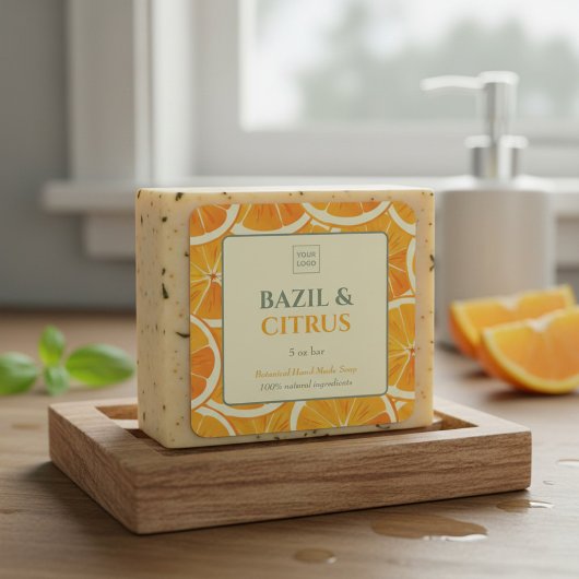 Custom Business Sticker for Handmade Soap スクエアシール