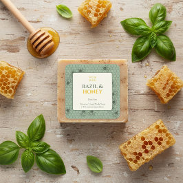 Custom Business Sticker for Handmade Soap スクエアシール