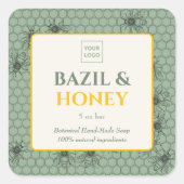 Custom Business Sticker for Handmade Soap スクエアシール (正面)