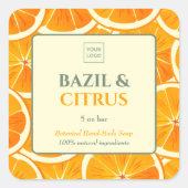 Custom Business Sticker for Handmade Soap スクエアシール (正面)