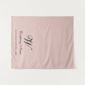 Custom Business Table Runner Banner Elegant Script タペストリー (正面(横))