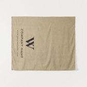 Custom Business Table Runner Banner Modern Kraft タペストリー (正面(横))