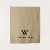 Custom Business Table Runner Banner Modern Kraft タペストリー (正面)