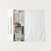 Custom Business Table Runner Banner Real Estate タペストリー (正面(横))