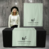 Custom Business Table Runner Banner Script Green タペストリー