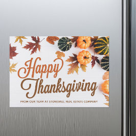 Custom Business Thanksgiving Holiday Magnet Card