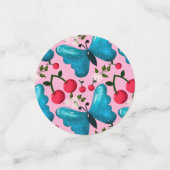 Custom butterfly birthday party matching set コンフェッティ (スモール正面)