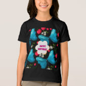 Custom butterfly birthday party matching set トライブレンドＴシャツ (正面)