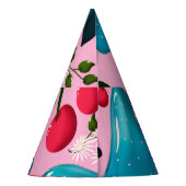 Custom butterfly birthday party matching set パーティーハット (裏面)