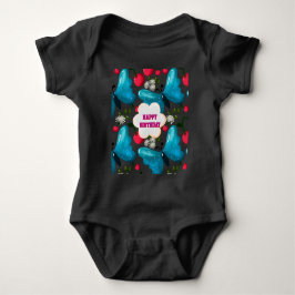 Custom butterfly birthday party matching set ベビーボディスーツ