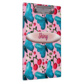 Custom butterfly floral pattern gift  クリップボード (右)