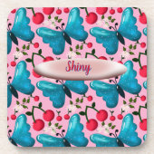 Custom butterfly floral pattern gift  コースター (正面)