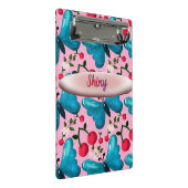 Custom butterfly floral pattern gift  ミニクリップボード (アングル)