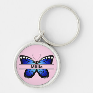 Custom Butterfly Name Keychain Gift for Her キーホルダー